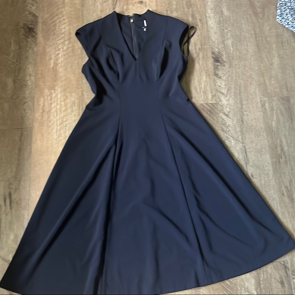 Tommy Hilfiger Blue Sleeveless V-neck A-line Dress
